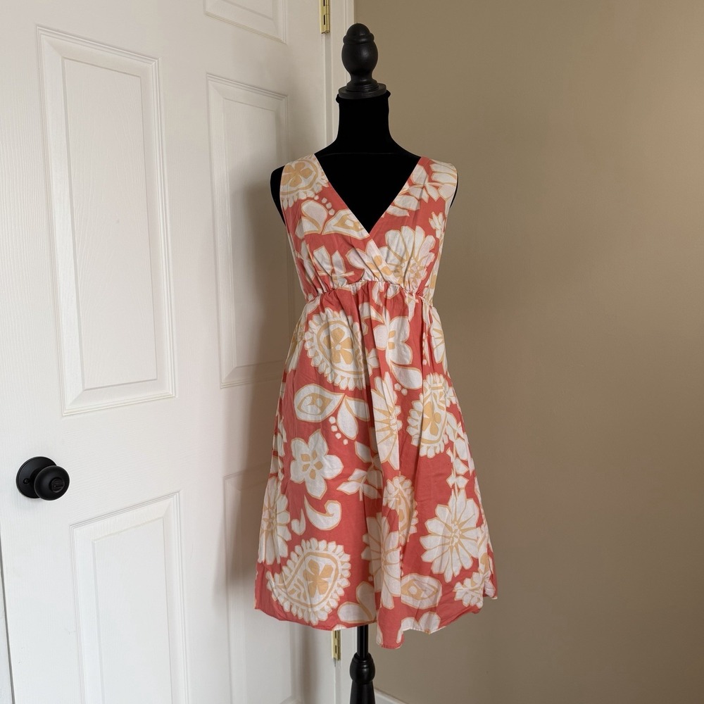Old Navy VTG Women's Floral Mini Dress Multicolor 100% Cotton XL Y2K Beach Cute